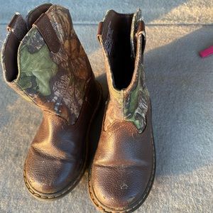 Size 8 toddler boots camo cowboy